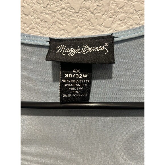 Maggie Barnes Womens Size 4X Lightweight Open Front Cardigan Sweater Floral Blue - Picture 6 of 6